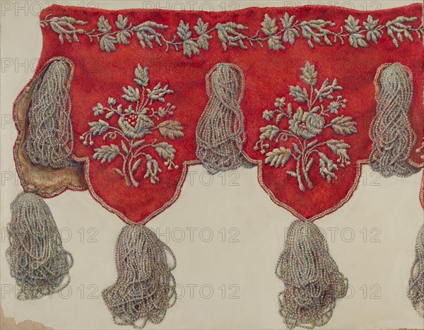 Victorian Shelf Drapery, c. 1940. Creator: Vera Van Voris.