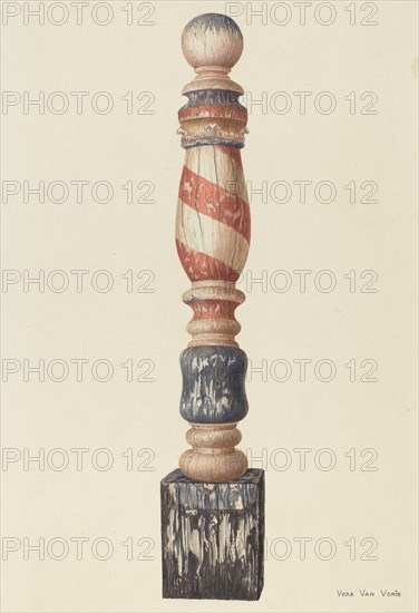 Barber Pole, c. 1939. Creator: Vera Van Voris.