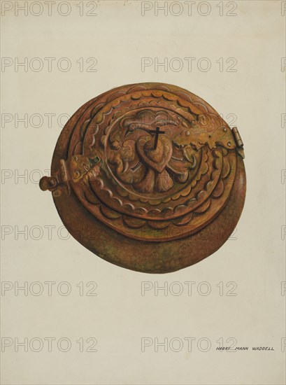 Baptismal Font, 1937. Creator: Harry Mann Waddell.