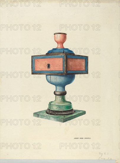 Candlestick (Ecclesiastical), 1938. Creator: Harry Mann Waddell.