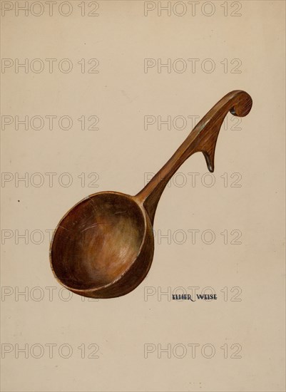 Wooden Dipper, 1935/1942. Creator: Elmer Weise.