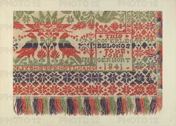 Woven Coverlet, c. 1940. Creator: Carmel Wilson.