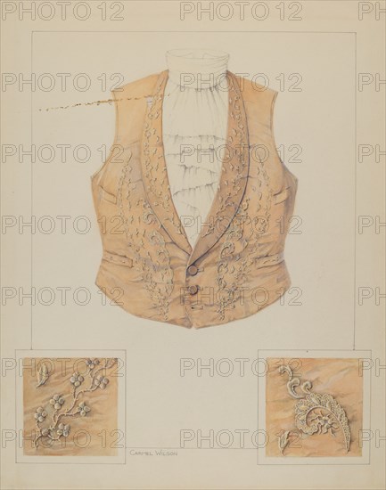 Vest, c. 1937. Creator: Carmel Wilson.