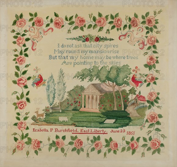 Sampler, c. 1936. Creator: Eva Wilson.