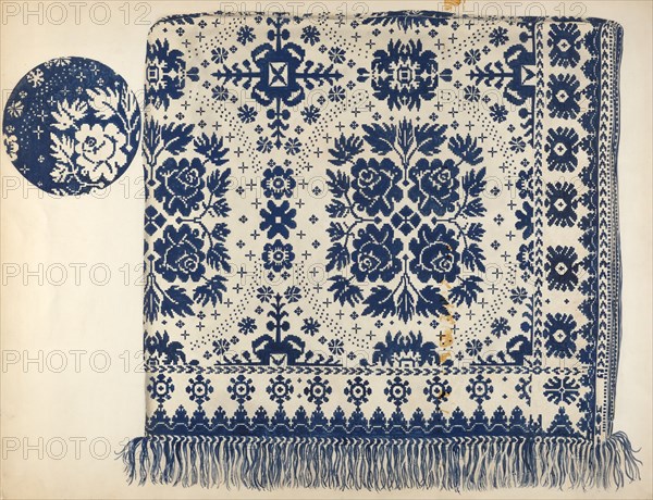 Coverlet, c. 1937. Creator: Eva Wilson.