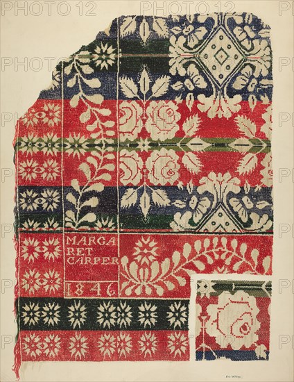 Coverlet, c. 1939. Creator: Eva Wilson.