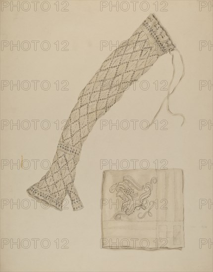 Economy Handkerchief and Mitts, c. 1938. Creator: Eva Wilson.