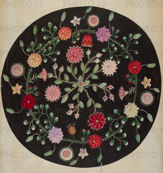 Round Sampler, c. 1936. Creator: Eva Wilson.