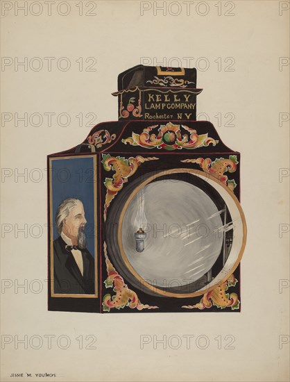 Locomotive Headlight, 1935/1942. Creator: Jessie M Youngs.