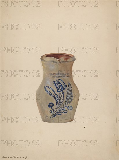 Water Pitcher, c. 1940. Creator: Jessie M Youngs.