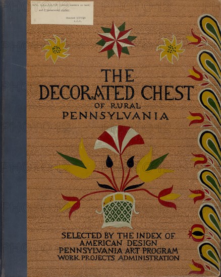 Cover for Proposed Portfolio "Decorated Chests of Rural Pennsylvania", 1935/1942. Creator: Unknown.