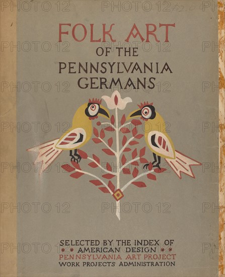 Study for Portfolio Cover: "Folk Art of Rural Pennsylvania", 1935/1942. Creator: Unknown.