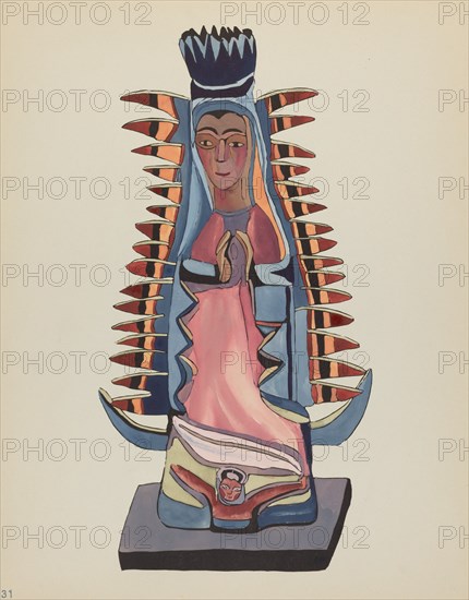 Plate 31: Our Lady of Guadalupe": From Portfolio "Spanish Colonial Designs of New Mexico", 1935/1942 Creator: Unknown.