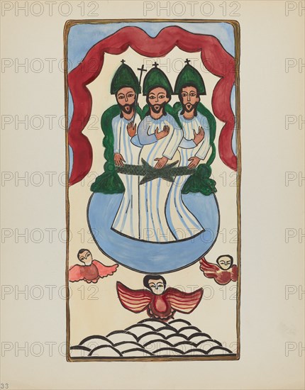 Plate 33: The Holy Trinity: From Portfolio "Spanish Colonial Designs of New Mexico", 1935/1942. Creator: Unknown.