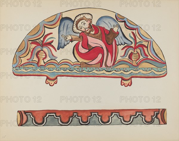 Plate 15: The Creation (Lunette): From Portfolio "Spanish Colonial Designs of New Mexico", 1935/1942 Creator: Unknown.