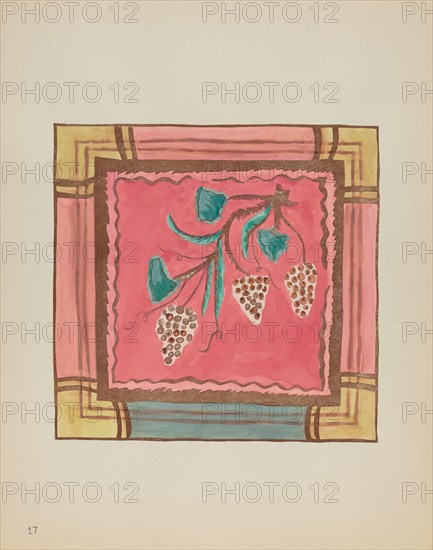 Plate 17: Grapes, Altar Panel: From Portfolio "Spanish Colonial Designs of New Mexico", 1935/1942. Creator: Unknown.