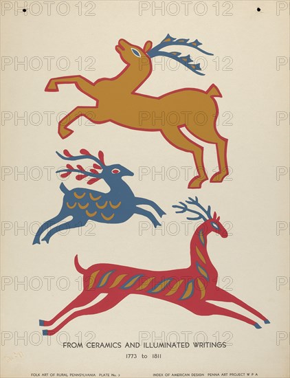 Plate 3: From Portfolio "Folk Art of Rural Pennsylvania", c. 1939. Creator: Unknown.