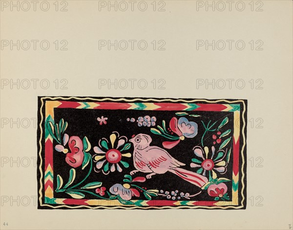 Plate 44: Painted Chest Designs: From Portfolio "Spanish Colonial Designs of New Mexico", 1935/1942. Creator: Unknown.