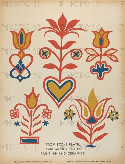 Plate 6: From Portfolio "Folk Art of Rural Pennsylvania", c. 1939. Creator: Unknown.