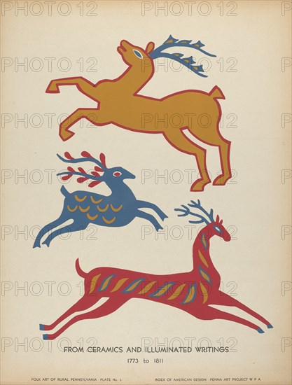 Plate 3: From Portfolio "Folk Art of Rural Pennsylvania", c. 1939. Creator: Unknown.