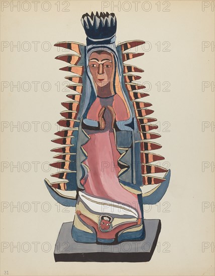 Plate 31: Our Lady of Guadalupe: From Portfolio "Spanish Colonial Designs of New Mexico", 1935/1942. Creator: Unknown.