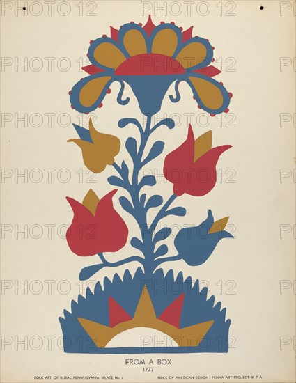 Plate 1: From Portfolio "Folk Art of Rural Pennsylvania", c. 1939. Creator: Unknown.