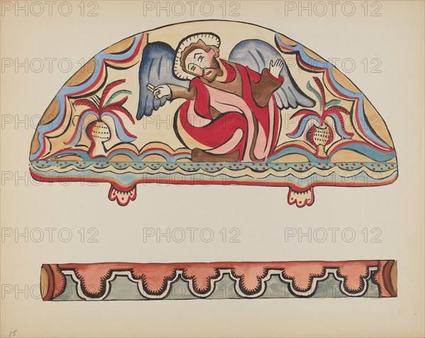 Plate 15: The Creation (Lunette): From Portfolio "Spanish Colonial Designs of New Mexico", 1935/1942 Creator: Unknown.