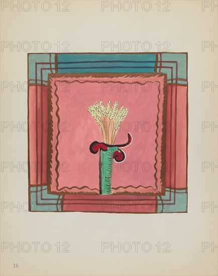 Plate 16: Wheat Sheaf, Altar Panel: From Portfolio "Spanish Colonial Designs of New Mexico", 1935/19 Creator: Unknown.