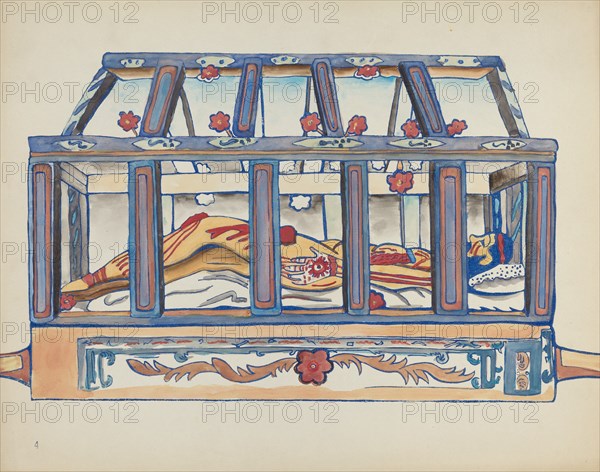 Plate 4: Christ in the Sepulchre: From Portfolio "Spanish Colonial Designs of New Mexico", 1935/1942 Creator: Unknown.