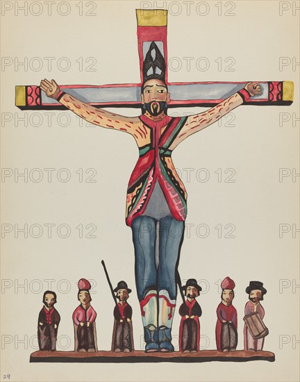 Plate 29: Saint Acacius: From Portfolio "Spanish Colonial Designs of New Mexico", 1935/1942. Creator: Unknown.