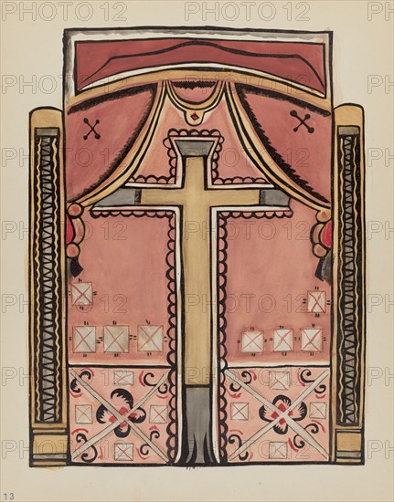 Plate 13: Designs with Cross, Chimayo: From Portfolio "Spanish Colonial...", 1935/1942. Creator: Unknown.