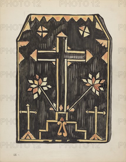 Plate 46: Straw Applique Design: From Portfolio "Spanish Colonial Designs of New Mexico", 1935/1942. Creator: Unknown.