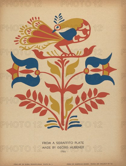 Plate 4: From Portfolio "Folk Art of Rural Pennsylvania", c. 1939. Creator: Unknown.