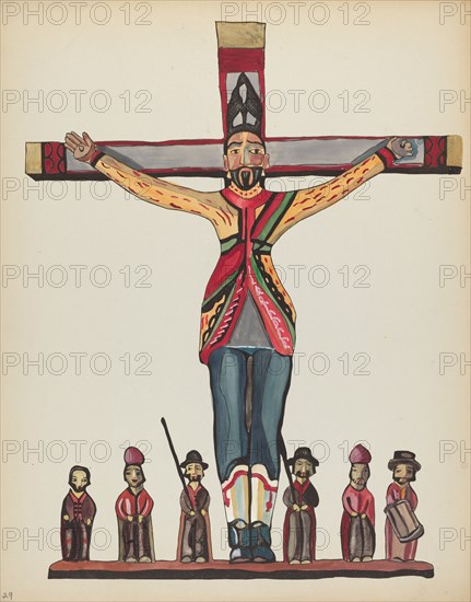 Plate 29: Saint Acacius: From Portfolio "Spanish Colonial Designs of New Mexico", 1935/1942. Creator: Unknown.