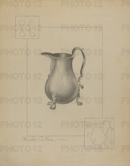 Pewter Creamer, c. 1936. Creator: Charles Cullen.