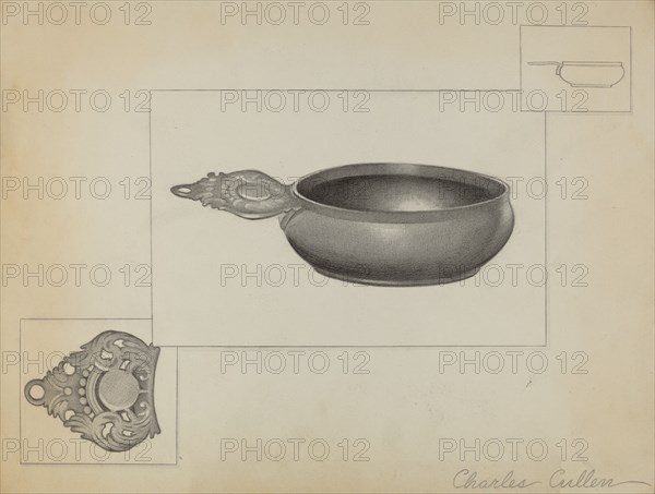Pewter Porringer, c. 1936. Creator: Charles Cullen.
