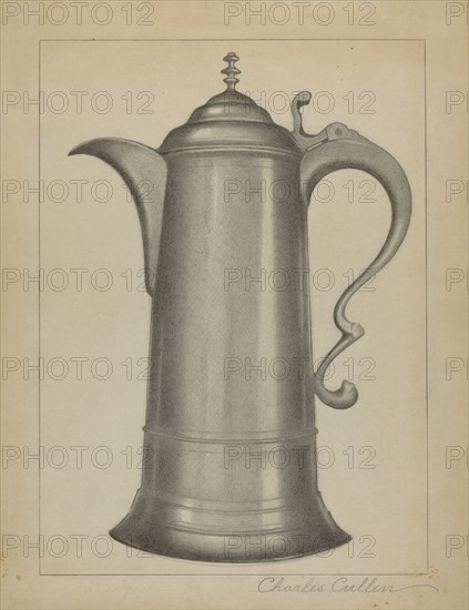 Pewter Flagon, 1936. Creator: Charles Cullen.