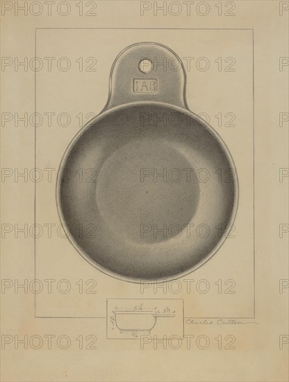 Pewter Porringer, c. 1936. Creator: Charles Cullen.