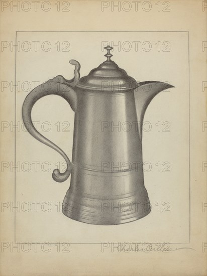 Pewter Tankard, c. 1936. Creator: Charles Cullen.