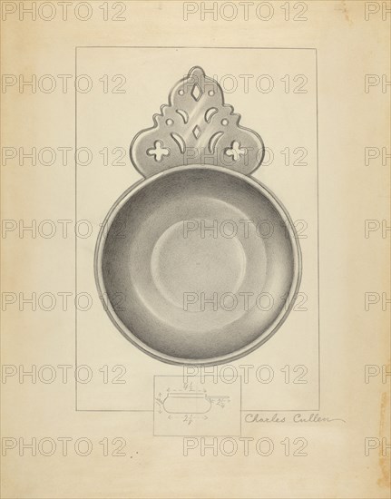 Pewter Porringer, 1935/1942. Creator: Charles Cullen.