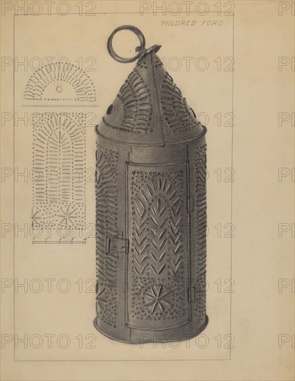 Lantern, c. 1936. Creator: Mildred Ford.