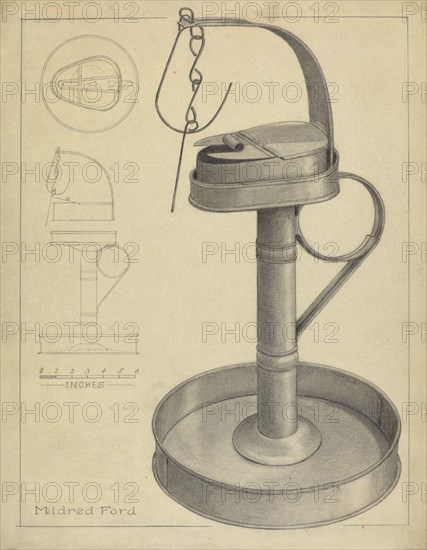 Betty Lamp and Stamp, c. 1936. Creator: Mildred Ford.