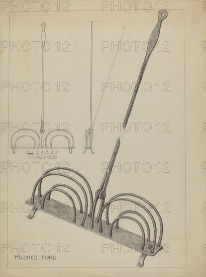 Toast Rack, c. 1936. Creator: Mildred Ford.