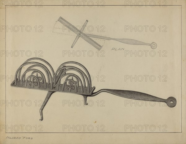 Toast Rack, c. 1936. Creator: Mildred Ford.