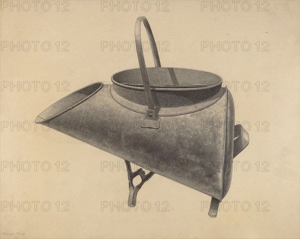 Coal Scuttle, c. 1938. Creator: Mildred Ford.