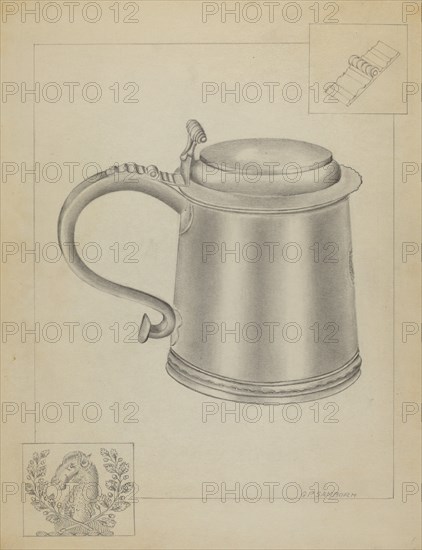 Silver Tankard, c. 1936. Creator: Gordon Sanborn.