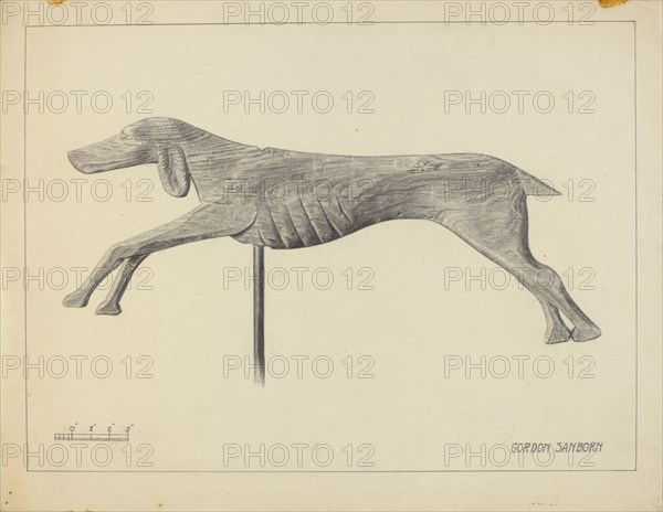 Running Dog Weather Vane, c. 1936. Creator: Gordon Sanborn.