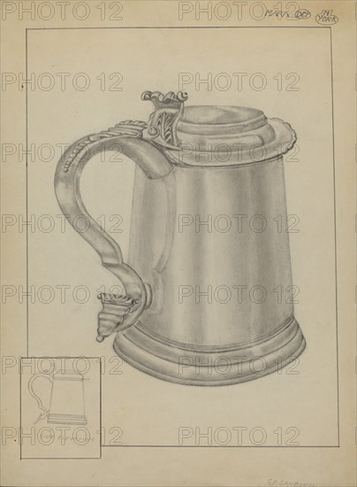 Silver Tankard, c. 1936. Creator: Gordon Sanborn.