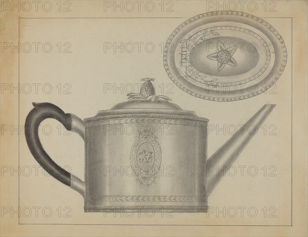 Silver Teapot, c. 1936. Creator: Gordon Sanborn.