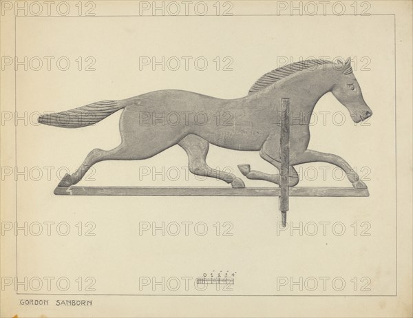 Horse Weather Vane, c. 1937. Creator: Gordon Sanborn.